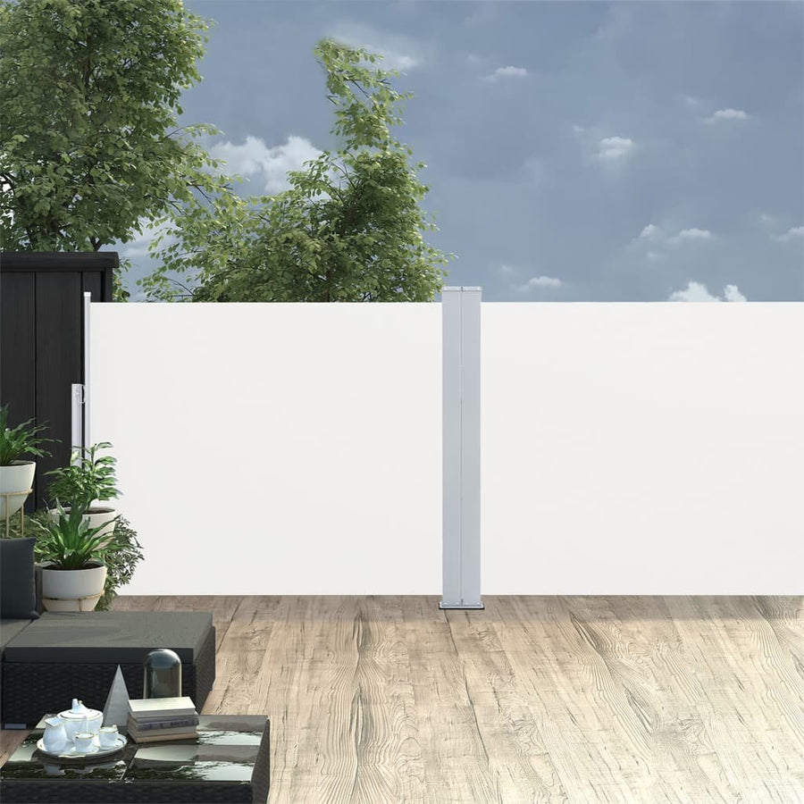 Windscherm uittrekbaar 170x1000 cm crème