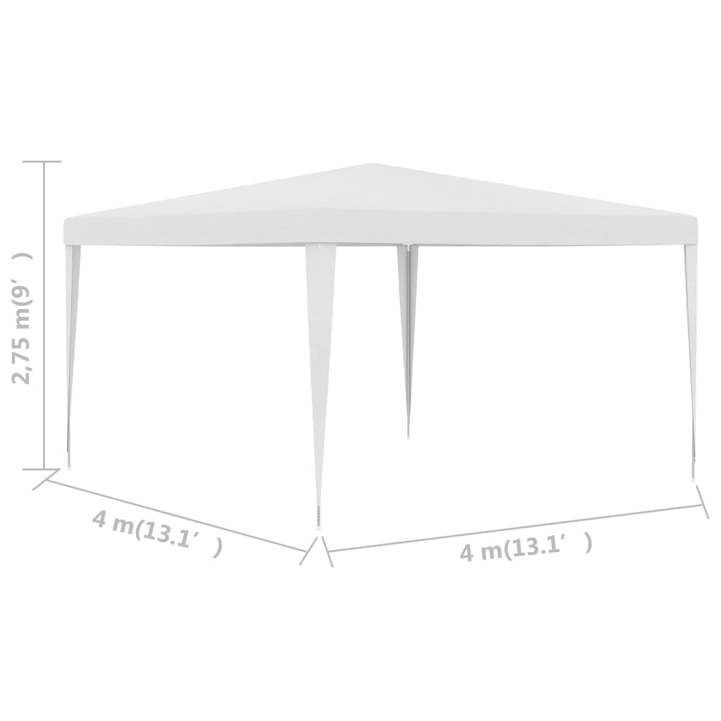 Partytent 4 x 4 m Wit