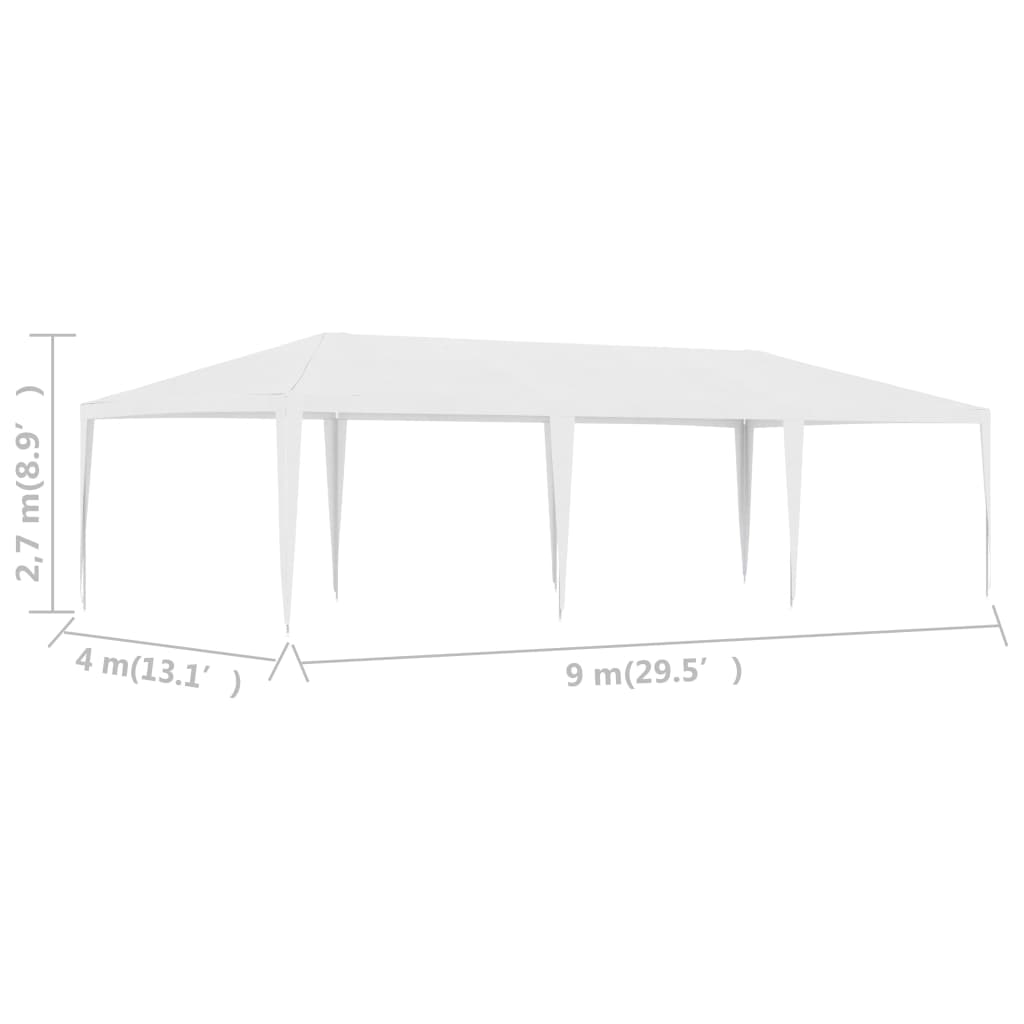 Partytent 4x9 m wit 4 x 9 m Wit
