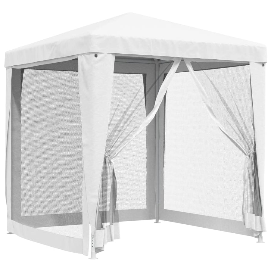 Partytent Met 4 Mesh Zijwanden 2 x 2 m Wit