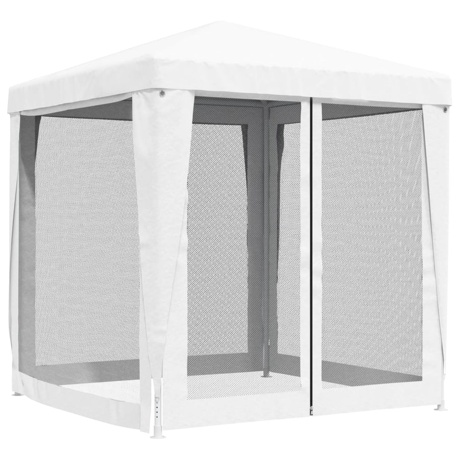 Partytent Met 4 Mesh Zijwanden 2 x 2 m Wit