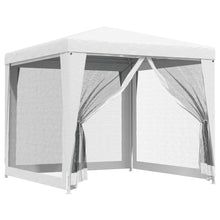 Partytent Met 4 Mesh Zijwanden 2,5X2,5 M 2.5 x 2.5 m Wit