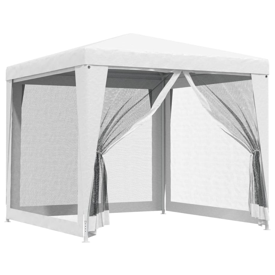 Partytent Met 4 Mesh Zijwanden 2,5X2,5 M 2.5 x 2.5 m Wit