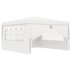 Partytent 4x4 m wit met zijwanden