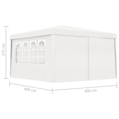 Partytent Met Zijwanden Professioneel 90 G/M² 4 x 4 m Wit