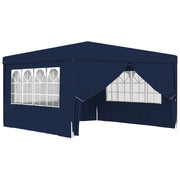 Partytent 4x4 m blauw met zijwanden