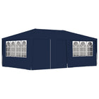 Partytent 4x6 m blauw met zijwanden