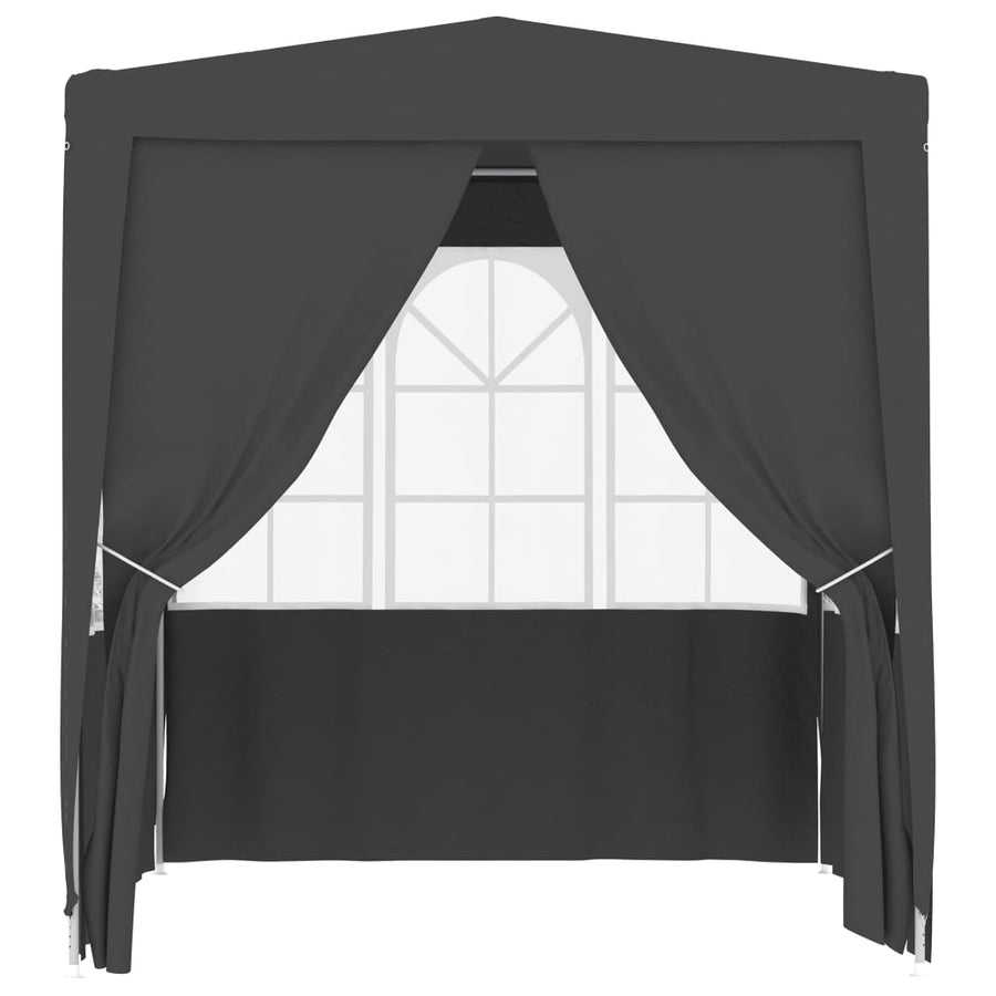 Partytent Met Zijwanden Professioneel 90 G/M² 2 x 2 m Antraciet