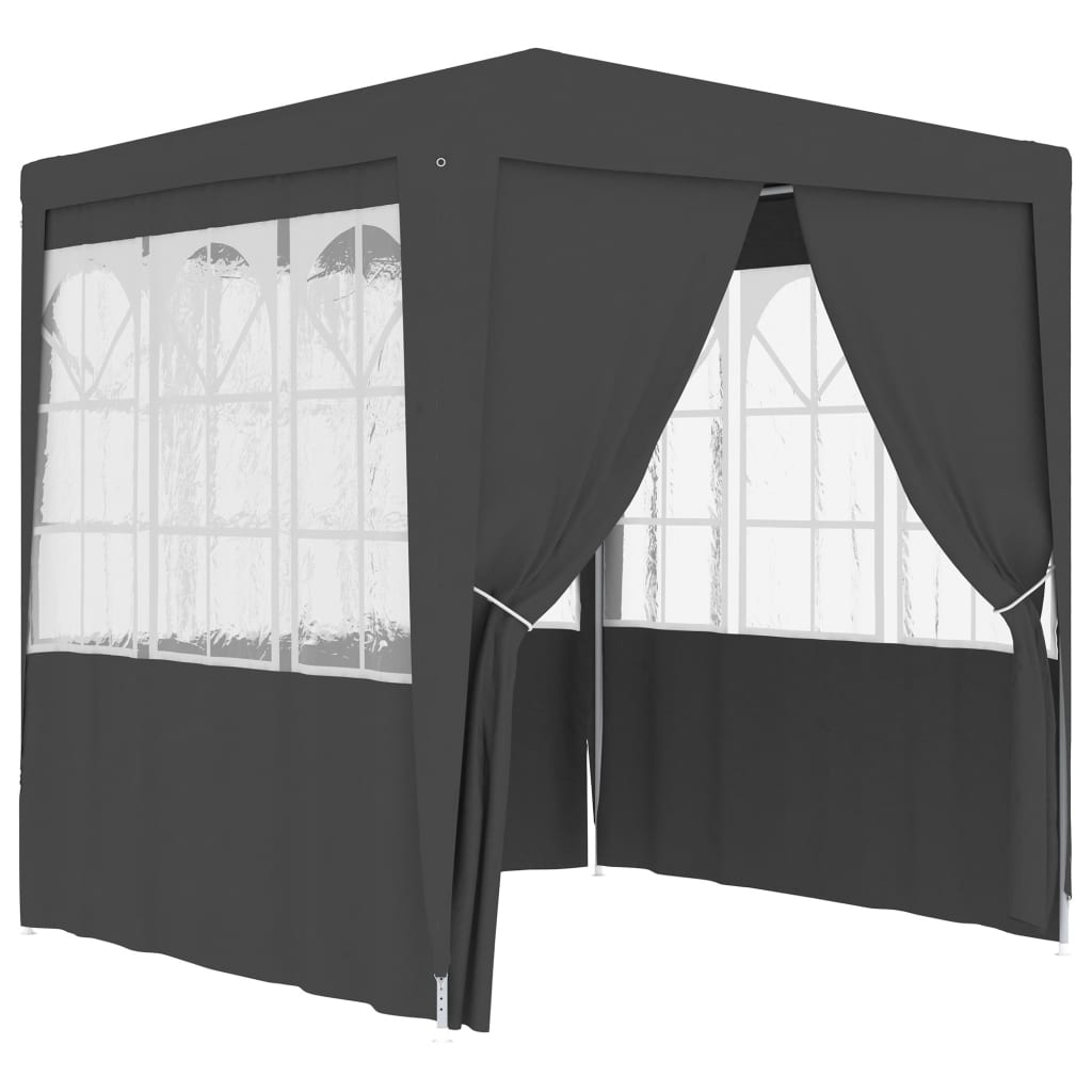 Partytent Met Wanden Professioneel 90 G/M² 2,5X2,5 M 2.5 x 2.5 m Antraciet