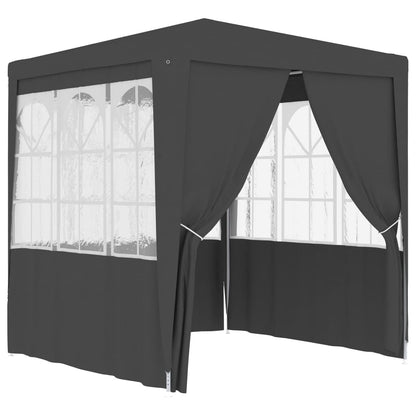Partytent Met Wanden Professioneel 90 G/M² 2,5X2,5 M 2.5 x 2.5 m Antraciet