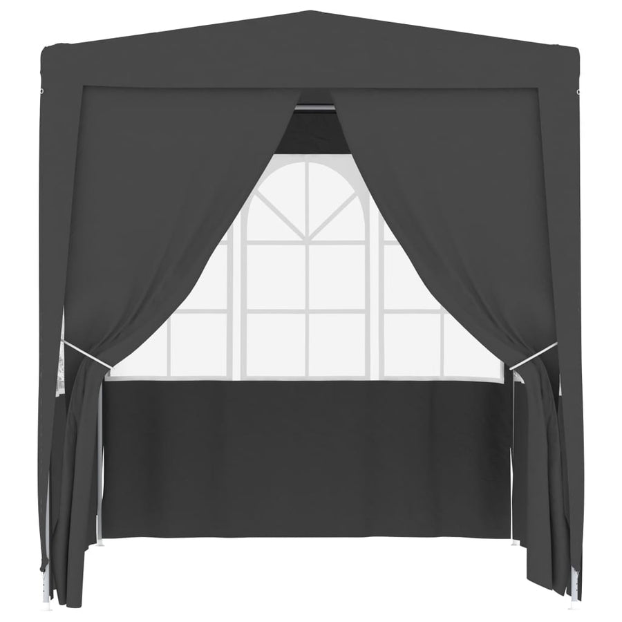 Partytent Met Wanden Professioneel 90 G/M² 2,5X2,5 M 2.5 x 2.5 m Antraciet