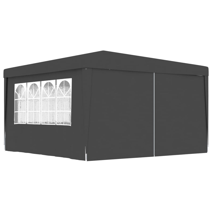 Partytent Met Zijwanden Professioneel 90 G/M² 4 x 4 m Antraciet