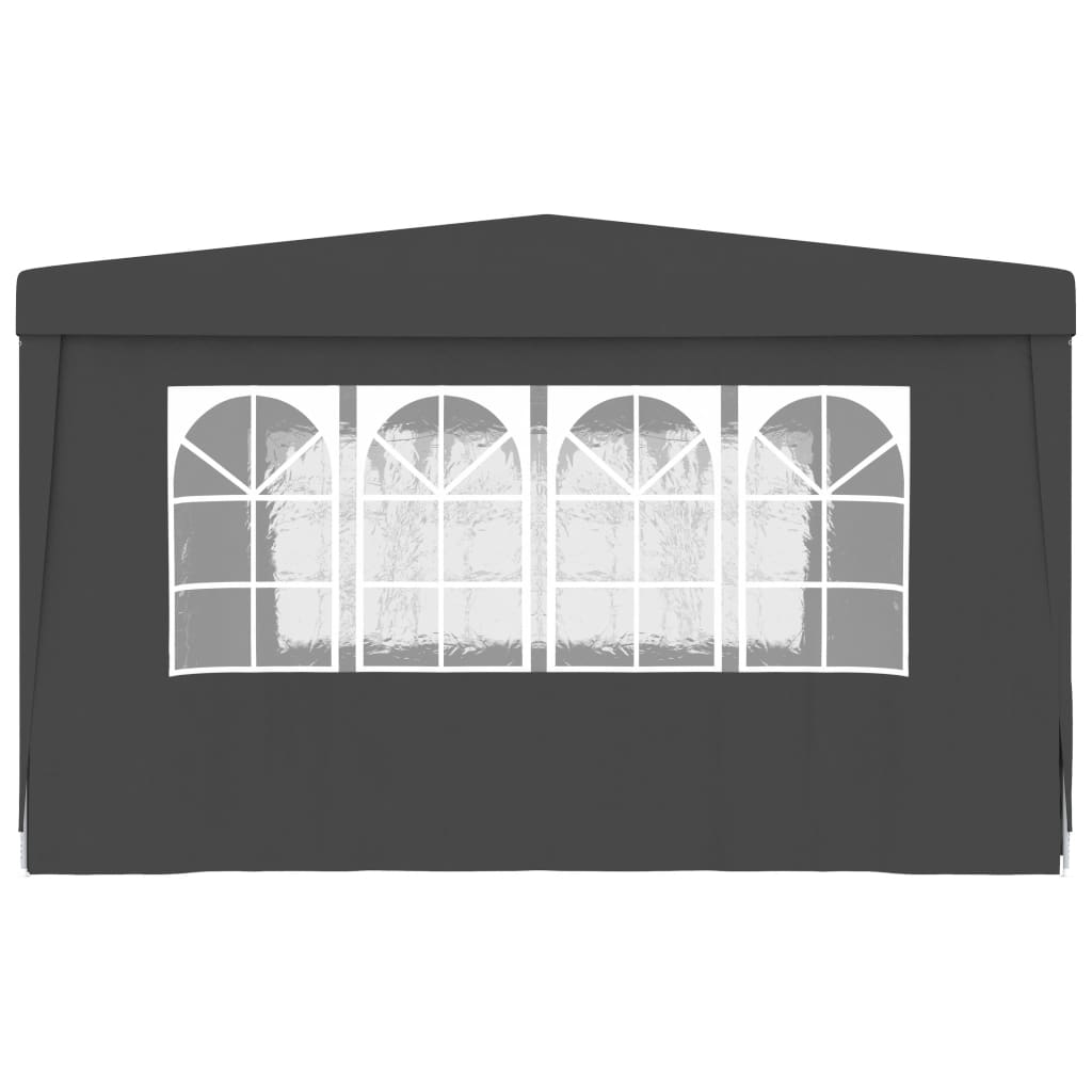 Partytent Met Zijwanden Professioneel 90 G/M² 4 x 4 m Antraciet