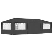 Partytent 4x9 m antraciet met zijwanden