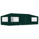 Partytent 4x9 m groen met zijwanden