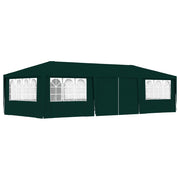 Partytent 4x9 m groen met zijwanden