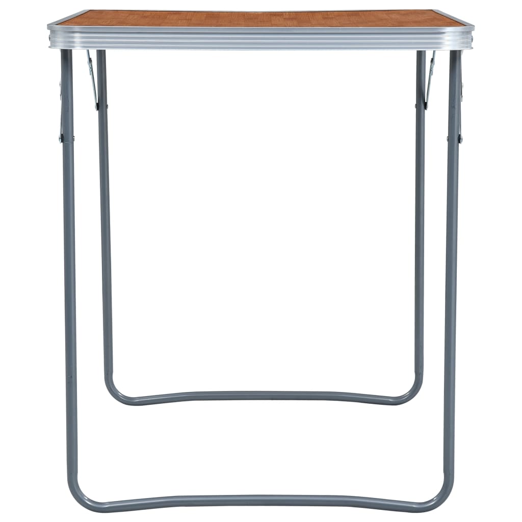 Campingtafel Inklapbaar Met Metalen Frame 80X60 Cm Bruin