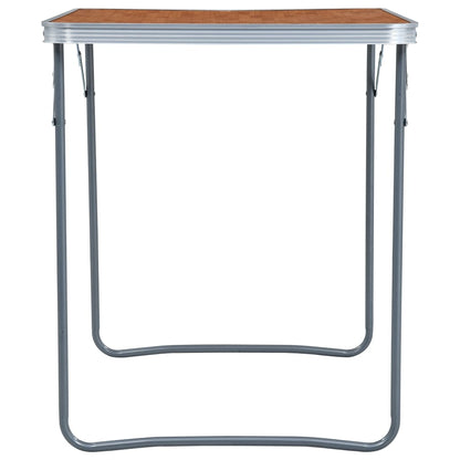 Campingtafel Inklapbaar Met Metalen Frame 80X60 Cm Bruin