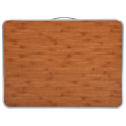 Campingtafel Inklapbaar Met Metalen Frame 80X60 Cm Bruin