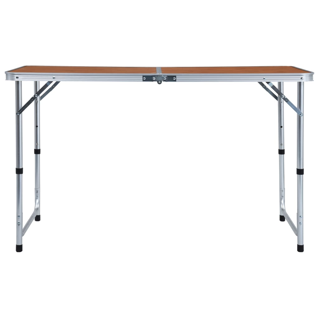 Campingtafel Inklapbaar Aluminium 120 x 60 cm Bruin