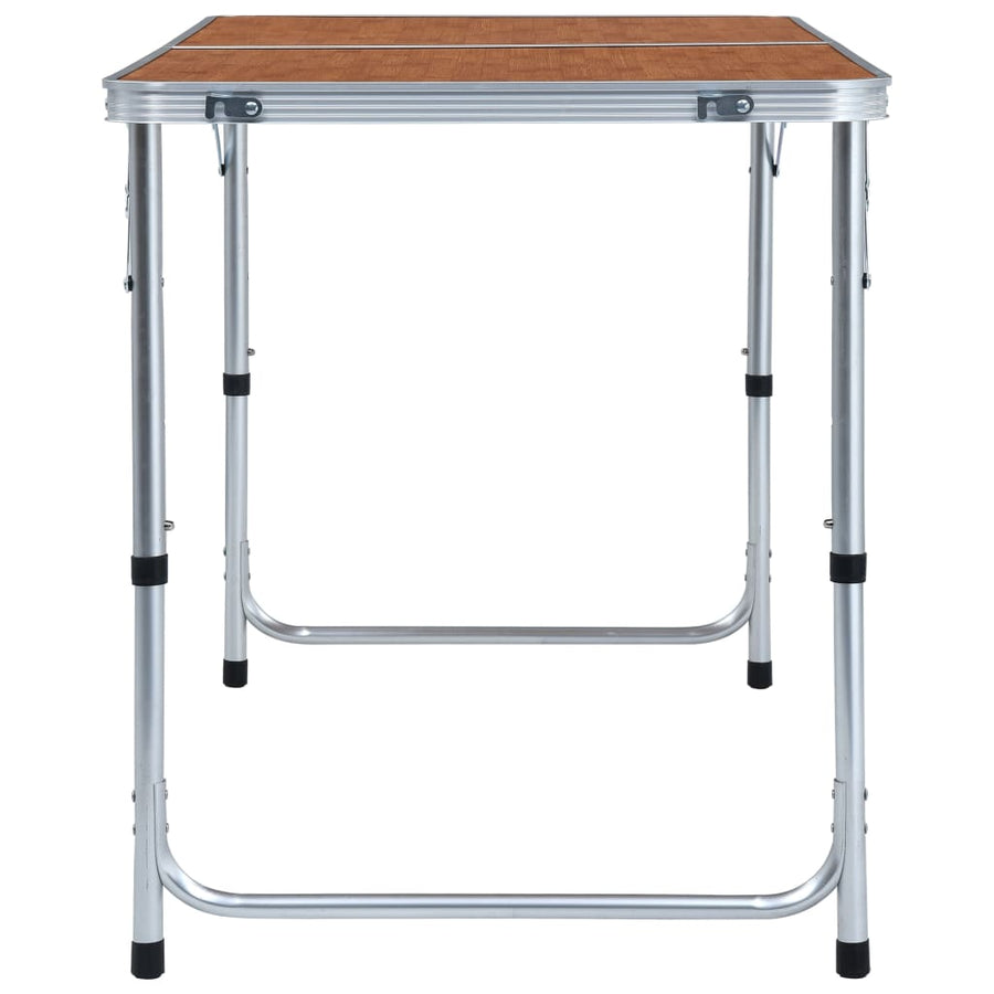 Campingtafel Inklapbaar Aluminium 120 x 60 cm Bruin