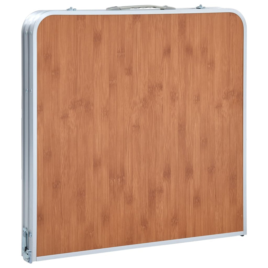 Campingtafel Inklapbaar Aluminium 120 x 60 cm Bruin