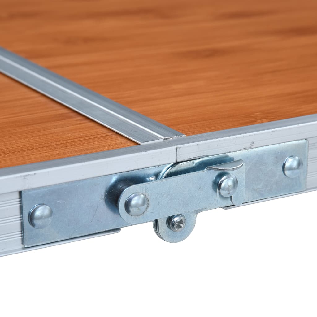 Campingtafel Inklapbaar Aluminium 120 x 60 cm Bruin