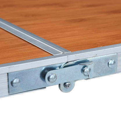 Campingtafel Inklapbaar Aluminium 120 x 60 cm Bruin