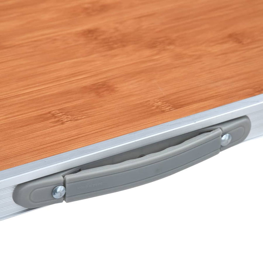 Campingtafel Inklapbaar Aluminium 120 x 60 cm Bruin