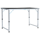 Folding camping table 120x60 cm aluminum gray