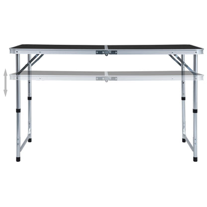 Campingtafel Inklapbaar Aluminium 120 x 60 cm Grijs