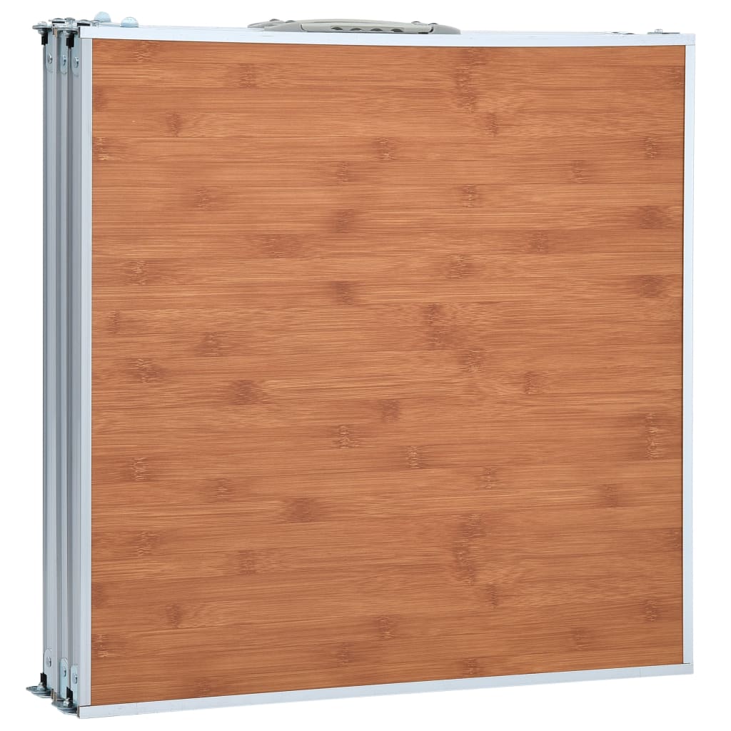 Campingtafel Inklapbaar Aluminium 180 x 60 cm Bruin