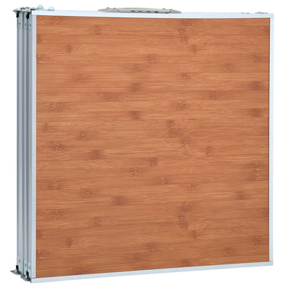 Campingtafel Inklapbaar Aluminium 180 x 60 cm Bruin