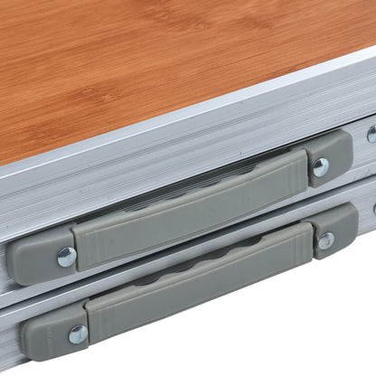 Campingtafel Inklapbaar Aluminium 180 x 60 cm Bruin