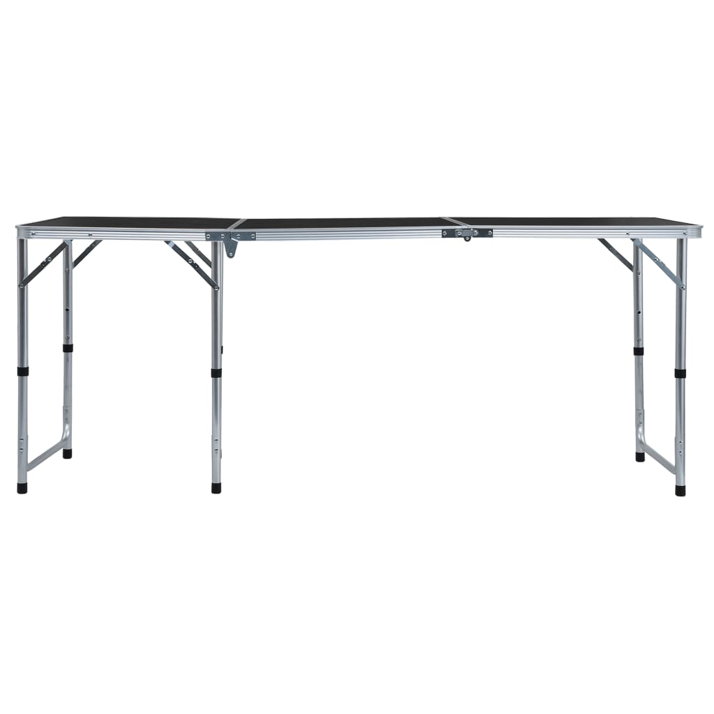 Campingtafel Inklapbaar Aluminium 180 x 60 cm Grijs