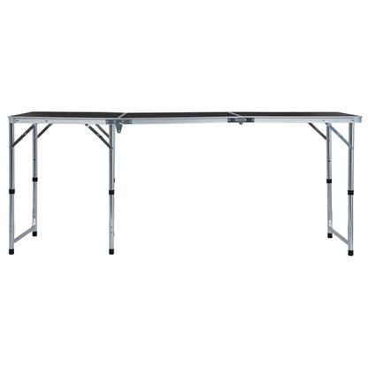 Campingtafel Inklapbaar Aluminium 180 x 60 cm Grijs