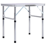 Campingtafel inklapbaar 60x45x56 cm aluminium wit