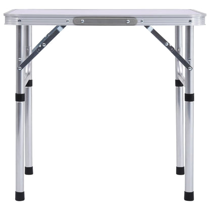 Campingtafel inklapbaar 60x45 cm aluminium Wit