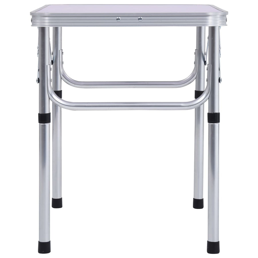 Campingtafel inklapbaar 60x45 cm aluminium Wit