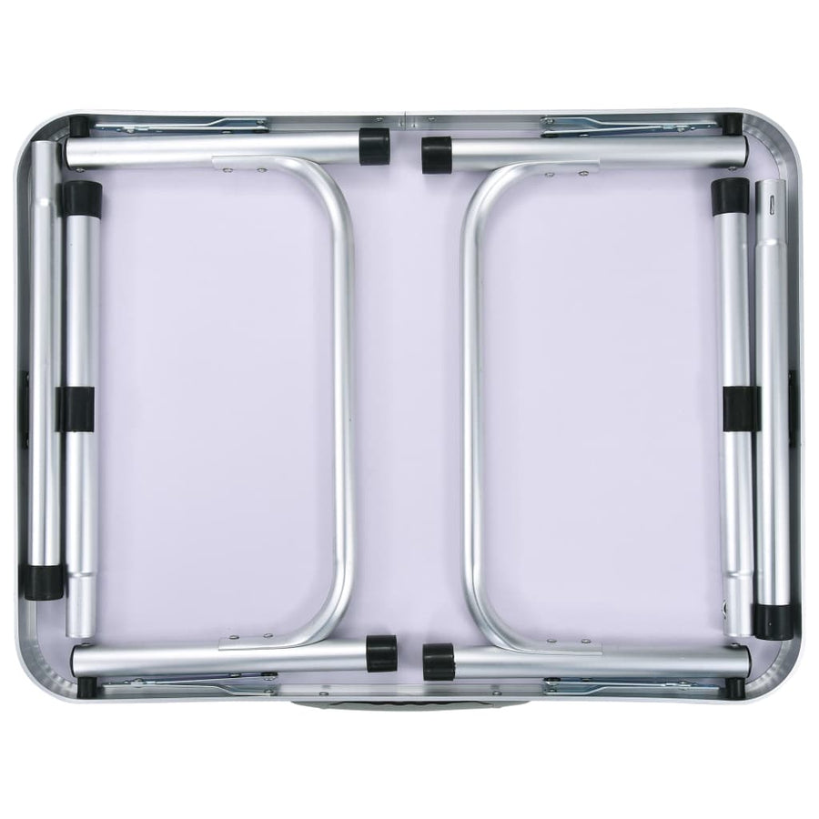 Campingtafel inklapbaar 60x45 cm aluminium Wit