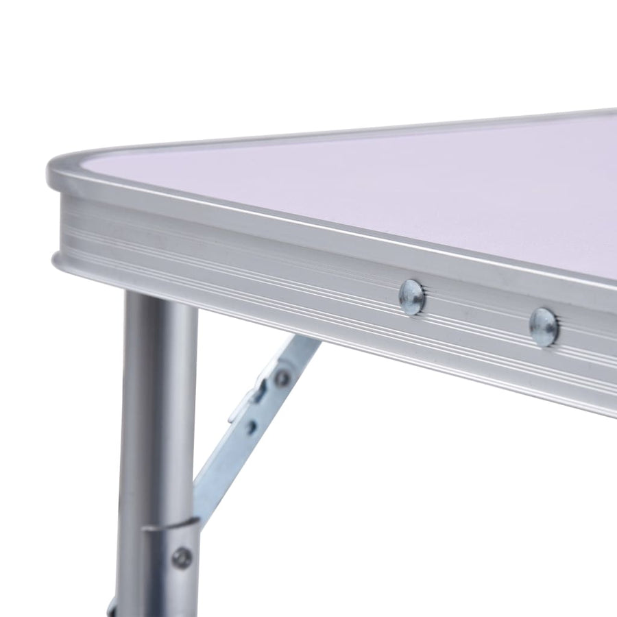 Campingtafel inklapbaar 60x45 cm aluminium Wit