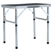 Campingtafel inklapbaar 60x45x56 cm aluminium grijs