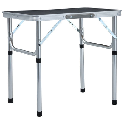 Campingtafel inklapbaar 60x45 cm aluminium Grijs