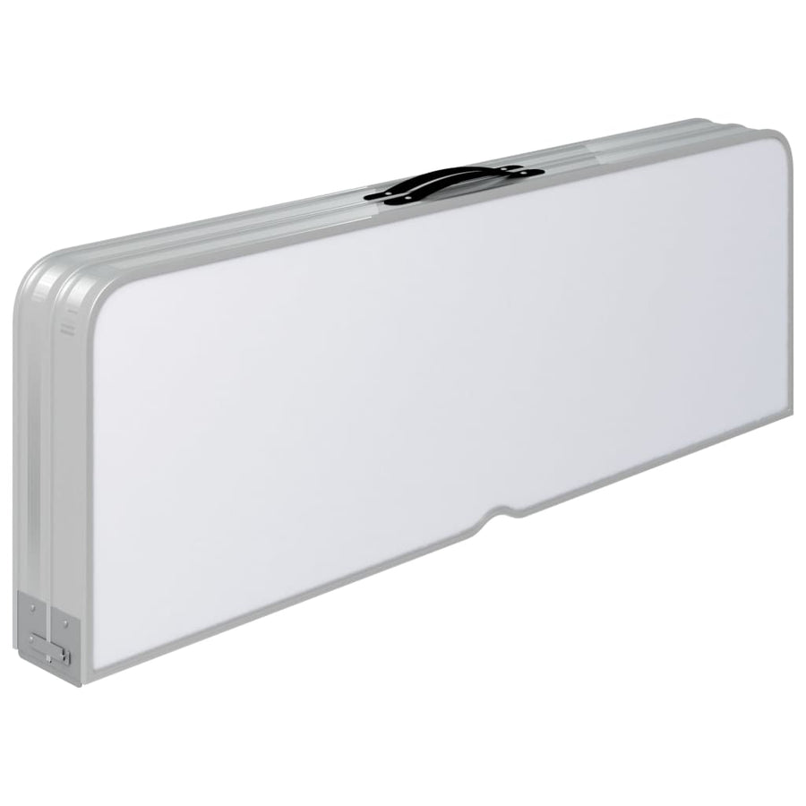 Campingtafel Inklapbaar Met 2 Banken Aluminium Wit