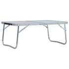 Campingtafel inklapbaar 60x40x26 cm aluminium wit