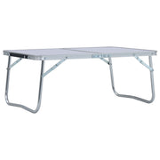 Campingtafel inklapbaar 60x40x26 cm aluminium wit