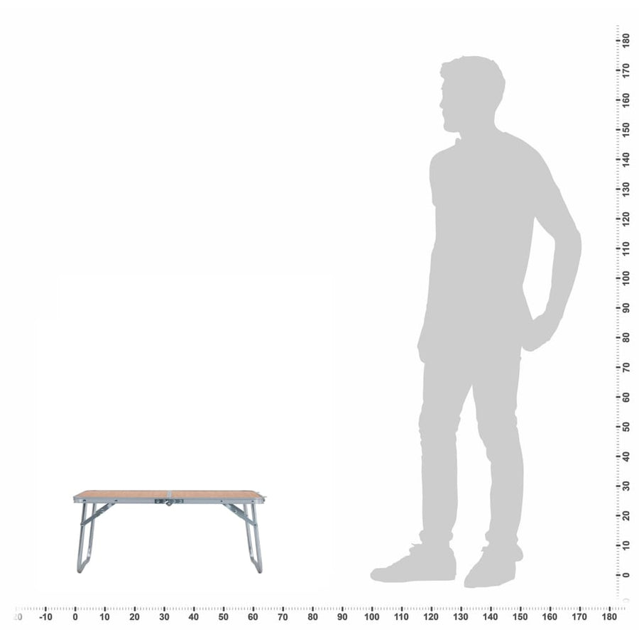 Campingtafel Inklapbaar 60X40 Cm Aluminium Bruin