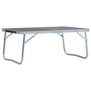Campingtafel inklapbaar 60x40x26 cm aluminium grijs