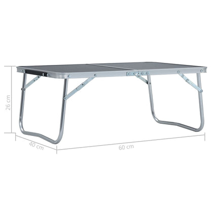 Campingtafel Inklapbaar 60X40 Cm Aluminium Grijs