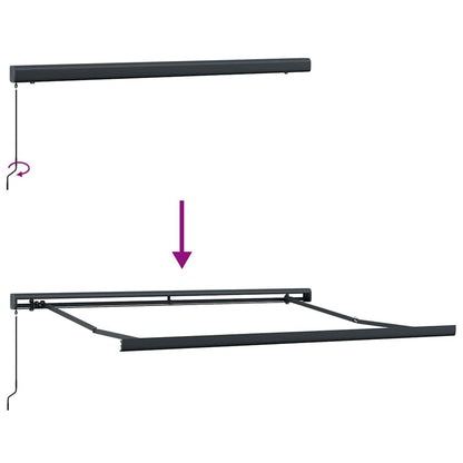 Markies Antraciet 3 x 2,5 m Metaal